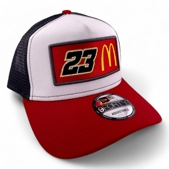 New Era Bubba Wallace #23 23XI McDonald's 9FORTY A-Frame Snapback Adjustable Hat - Picture 1 of 7